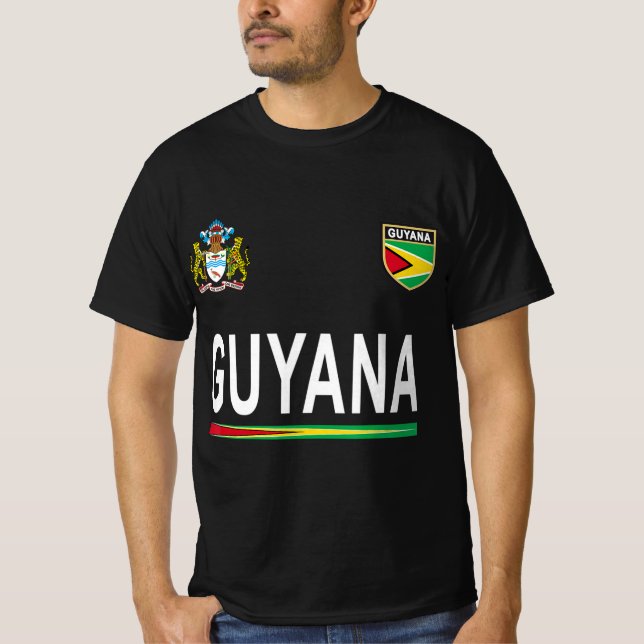 Guyana Cheer Jersey 2017 Football Guyana T Shirt (Framsida)