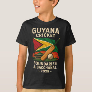 Guyana Cricket 2025 Gränser Och Cchanal Karibien T Shirt