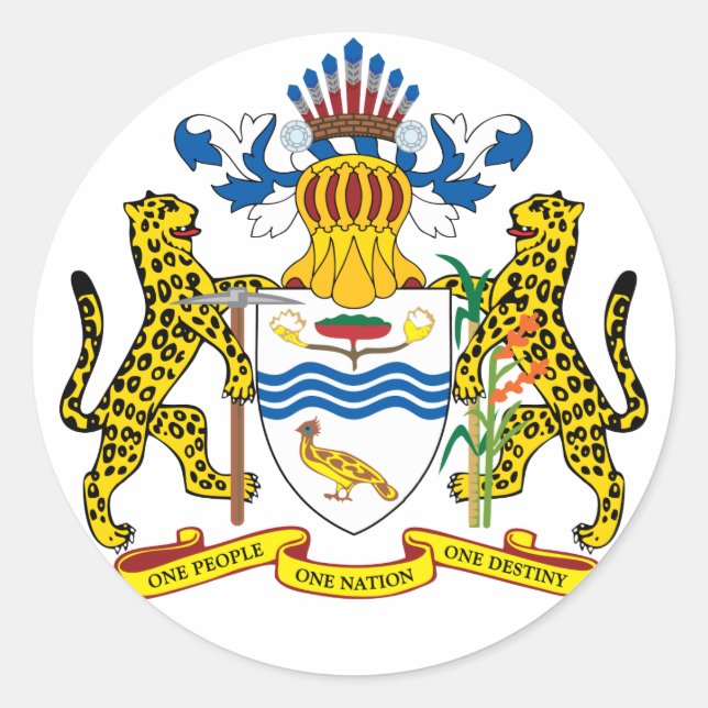 guyana emblem runt klistermärke (Framsida)