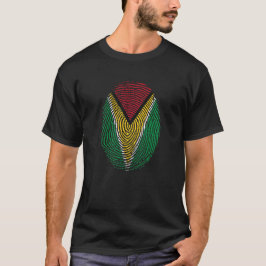 Guyana fingerprint flag t shirt