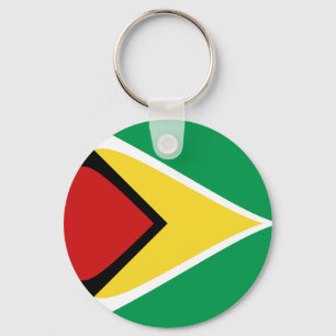 Guyana Fisheye Flagga Keychain Nyckelring