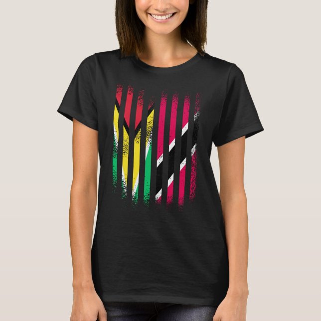 Guyana Flag Trinidad&Tobago Grown Country Flags St T Shirt (Framsida)