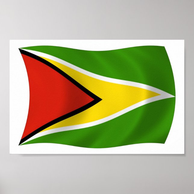 Guyana Flagga Affisch Print (Framsidan)