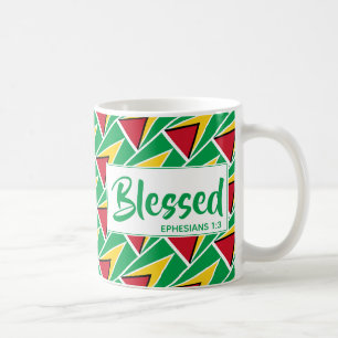 GUYANA-FLAGGA, anpassad, kristen skrift Kaffemugg