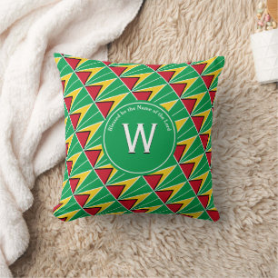 GUYANA-FLAGGA anpassade monogramskript Kudde