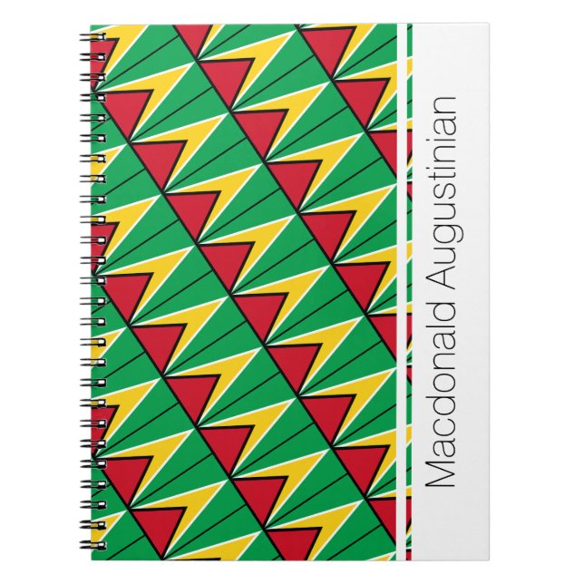 GUYANA Flagga Anpassadet Notebook Journal Anteckningsbok (Framsidan)