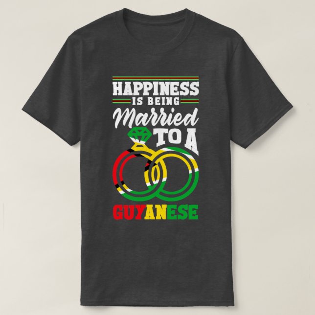 Guyana-Flagga är gift med en Guyane T Shirt (Design framsida)