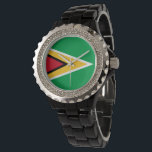 Guyana flagga armbandsur<br><div class="desc">En idealisk gåva till alla dem som är patriotiska i land!</div>