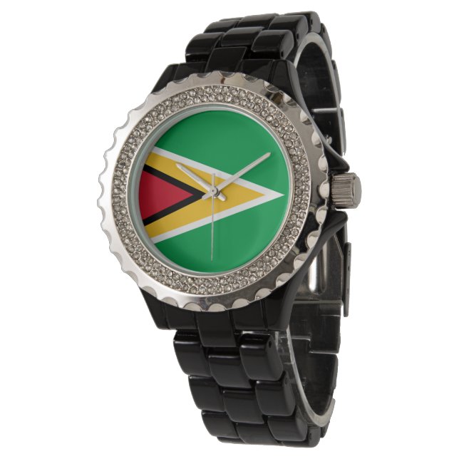 Guyana flagga armbandsur (Vinklad)