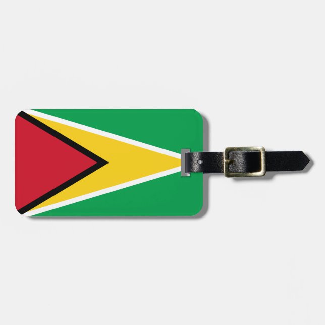 Guyana Flagga Bagagebricka (Horisontell Framsida)