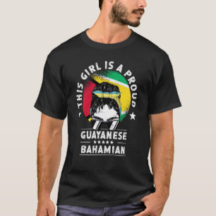 Guyana Flagga Bahamas Grown Women Girl Citizen Pri T Shirt
