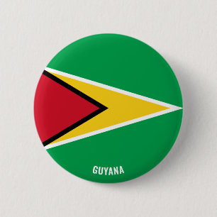 Guyana Flagga Charming Patriotic Button Knapp