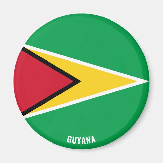 Guyana Flagga Charming Patriotic Magnet (Framsidan)