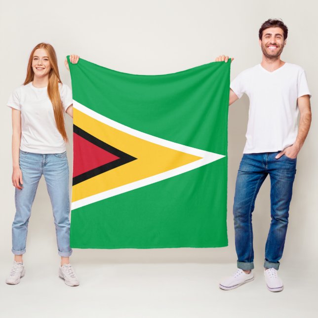 Guyana flagga fleecefilt (På plats)