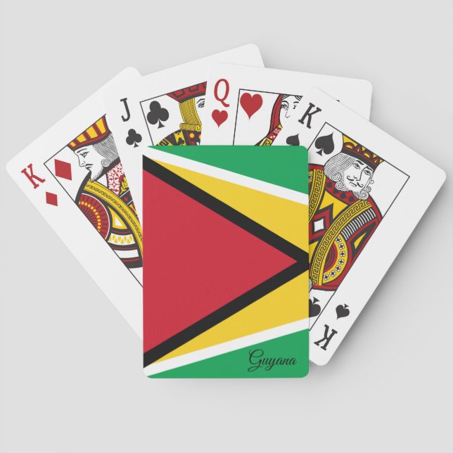 Guyana Flagga Games, Guyana-spelkort Casinokort (Baksidan)