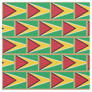 Guyana Flagga & Guyana mode Fabric/Sport Tyg