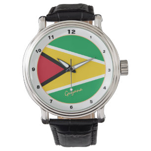 Guyana Flagga & Guyana trendig mode /designbevakni Armbandsur