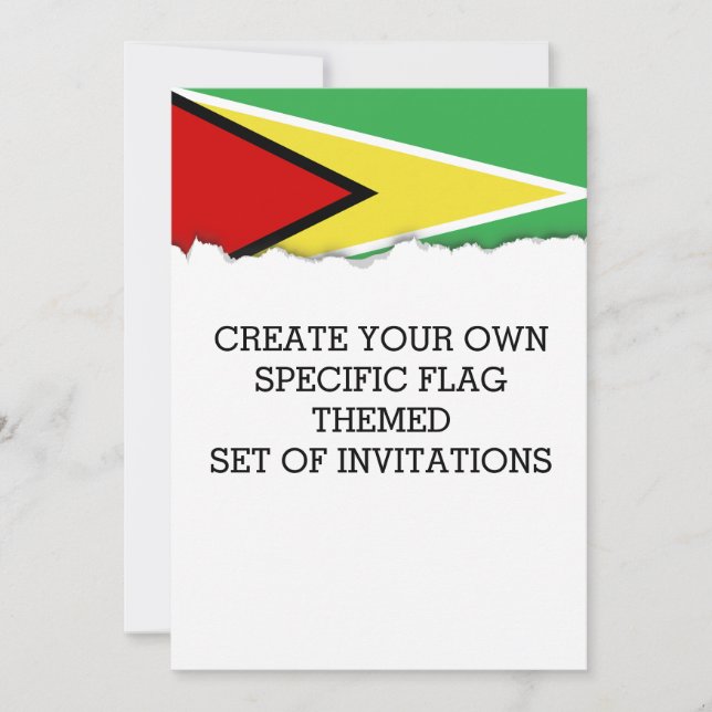 Guyana Flagga Inbjudningar (Framsida)