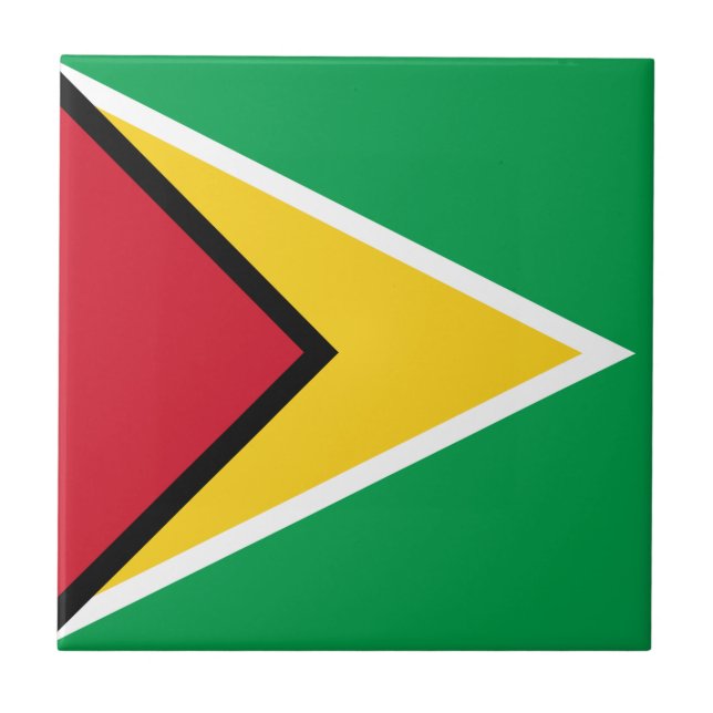Guyana Flagga Kakelplatta (Framsidan)