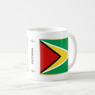 Guyana Flagga + Karta Mugg