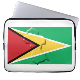 GUYANA Flagga Karta Patriotic Computer WHITE Laptop Fodral