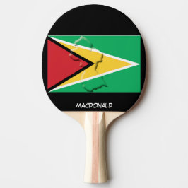 GUYANA FLAGGA & KARTA Personlig Black Pingisracket