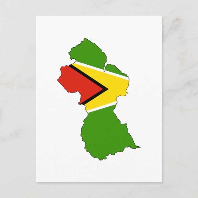 Guyana flagga karta vykort (Framsida)