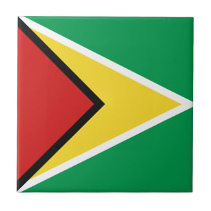 Guyana Flagga Keramisk Platta Kakelplatta