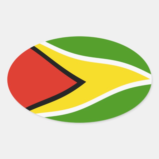 Guyana Flagga Klistermärke (Framsida)