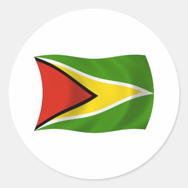 Guyana Flagga Klistermärke (Framsida)