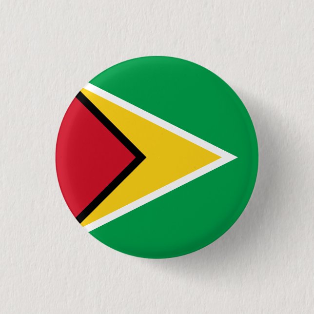 Guyana Flagga Knapp (Framsida)