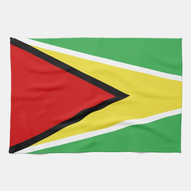 Guyana flagga kökshandduk (Horisontell)