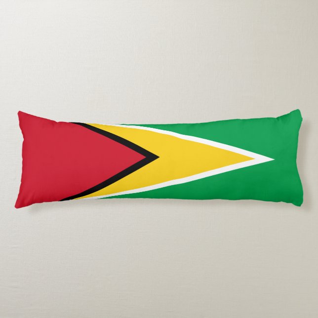 Guyana Flagga Kroppskudde (Framsidan)