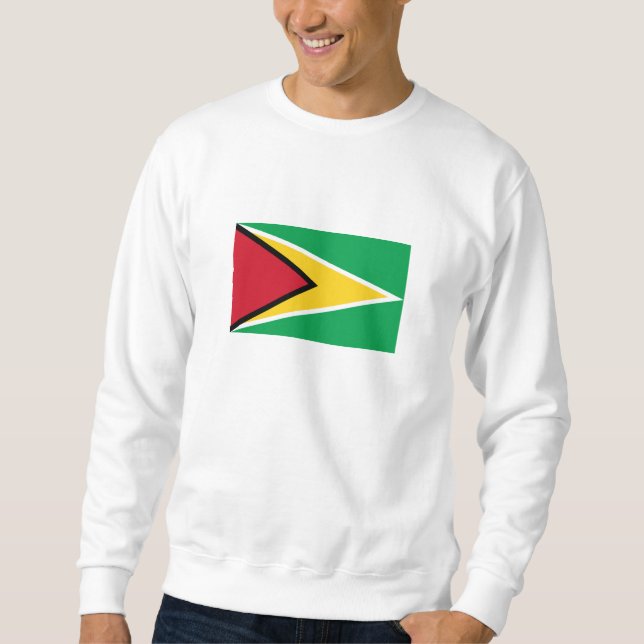 Guyana Flagga Lång Ärmad Tröja (Framsida)