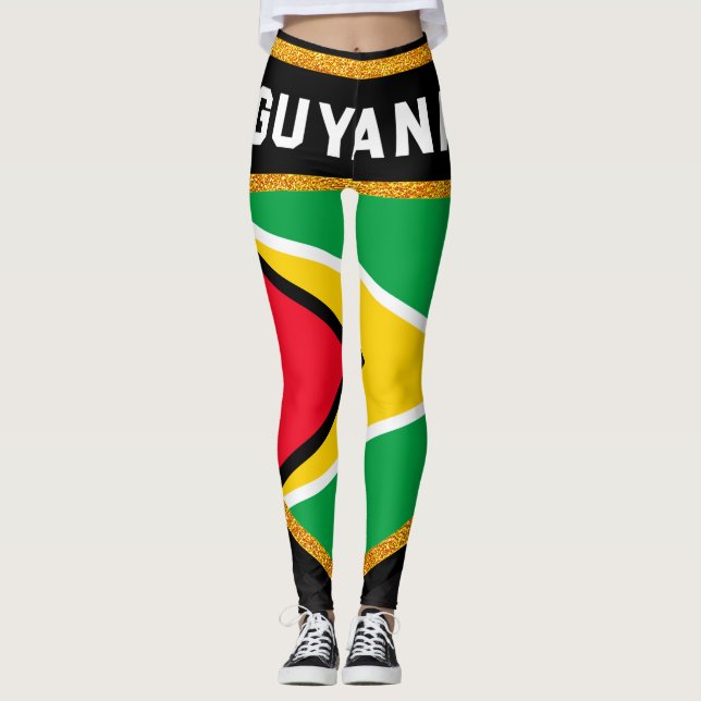 Guyana flagga leggings (Framsida)