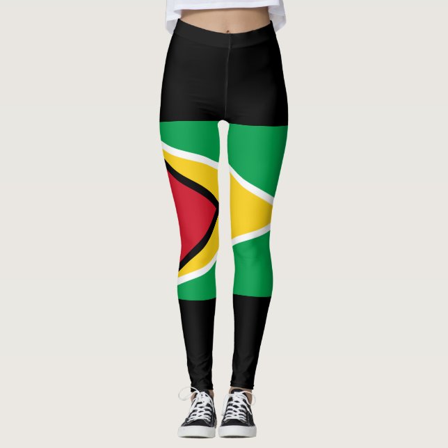 Guyana Flagga Leggings (Framsida)