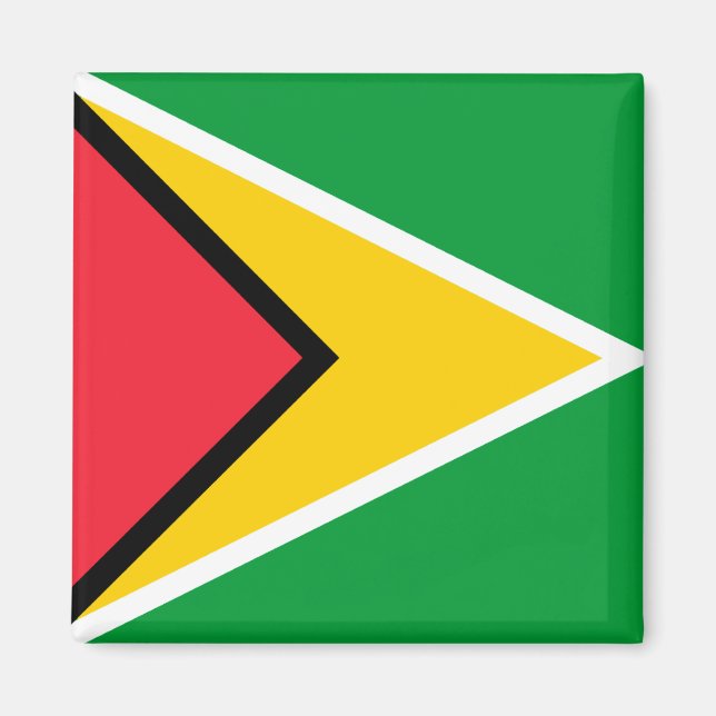 Guyana Flagga Magnet (Framsidan)