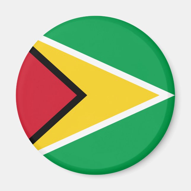 Guyana flagga magnet (Framsidan)