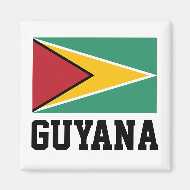 Guyana Flagga Magnet (Framsidan)