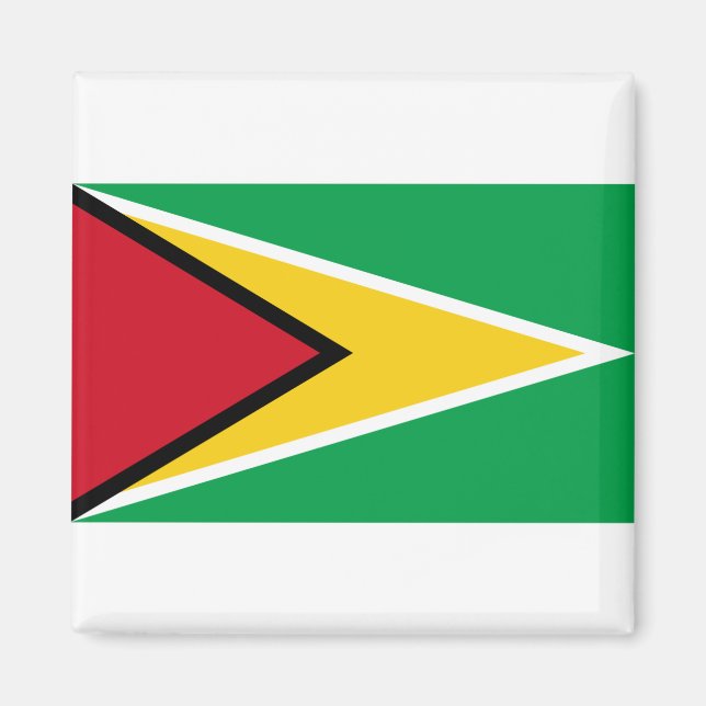 Guyana Flagga Magnet (Framsidan)