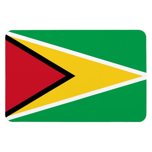 Guyana flagga magnet (Horisontell)