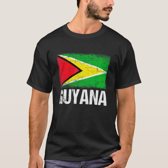 Guyana Flagga Manar Women Kid Patriotic T Shirt (Framsida)