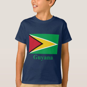 Guyana flagga med namn t shirt
