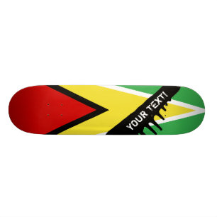 Guyana flagga mini skateboard bräda 18,5 cm