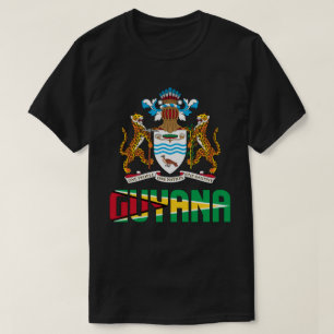 Guyana Flagga och Jacka av Arm Patriotic T Shirt