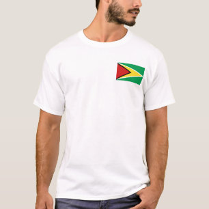 Guyana Flagga och Karta T-Shirt