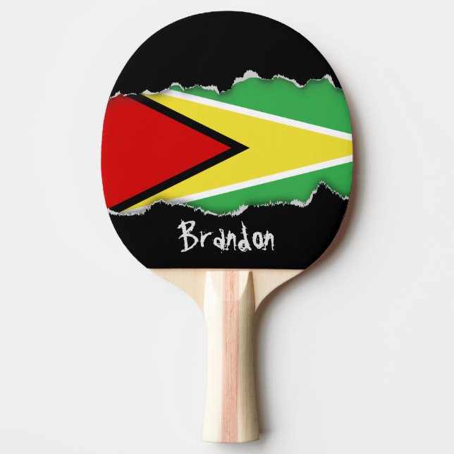 Guyana flagga pingisracket (Framsidan)