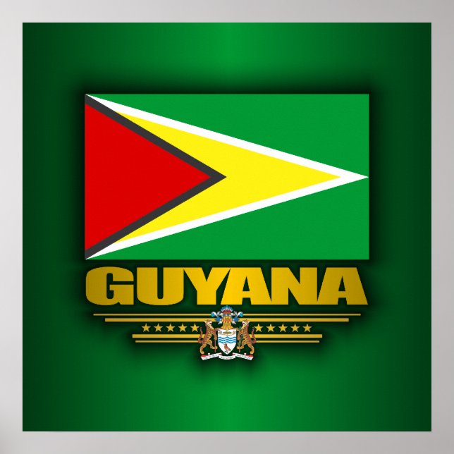Guyana Flagga Poster (Framsidan)
