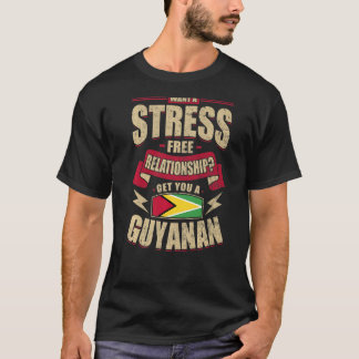Guyana Flagga Proud Guyanese Manar & Women T Shirt