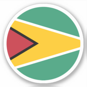 Guyana Flagga Round Sticker Klistermärken